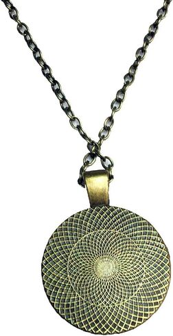 Steampunk Dragon Glass Pendant and 16 Inch Alloy Chain Necklace Bronze in Saudi Arabia