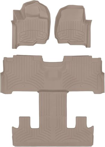 سجادات أرضية WeatherTech FloorLiner HP Custom Fit لجهاز Navigator L، Expedition Max - مجموعة كاملة (441295-1-5IM)، أسود in Saudi Arabia