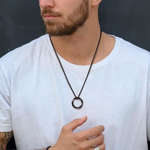VNOX Viking Necklace for Men - Norse Nordic 24 Runes Alphabets Pendant Necklace Mobius Twist Pagan Amulet Talisman - Jewelry Gift for Men Women in Saudi Arabia