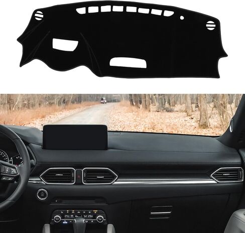 Motoforti Dash Cover, Non-Slip Dashboard Carpet Mat for Mazda CX-3 2016-2022, Polyester, Black in Saudi Arabia