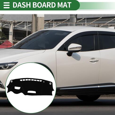 Motoforti Dash Cover, Non-Slip Dashboard Carpet Mat for Mazda CX-3 2016-2022, Polyester, Black in Saudi Arabia