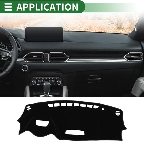 Motoforti Dash Cover, Non-Slip Dashboard Carpet Mat for Mazda CX-3 2016-2022, Polyester, Black in Saudi Arabia