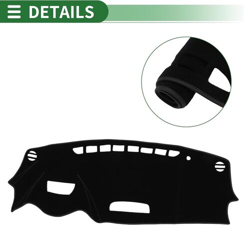Motoforti Dash Cover, Non-Slip Dashboard Carpet Mat for Mazda CX-3 2016-2022, Polyester, Black in Saudi Arabia