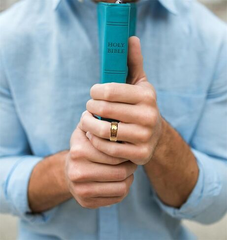 8 مللي متر الفضة الذهب الأسود رجل إمرأة الرب الصلاة يسوع الصليب الفولاذ المقاوم للصدأ حلقة الصليب يسوع محفورة خاتم الدينية المسيحية in Kuwait