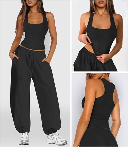 Womens Halter Racerback Tank Tops Ribbed Fitted Workout Tank for Woman Summer Athletic Sport Yoga Sleeveless Shirts Clothes in Kuwait