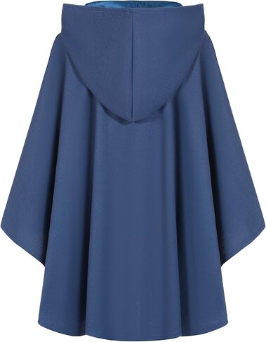 Short Woolen Renaissance Cloak with Hood, Medieval Hodded Cloak for Women Man, Hobbit Halloween Costume in Saudi Arabia