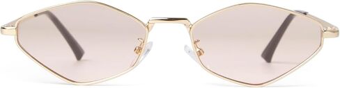 ADE WU Retro Metal Geometric Sunglasses for Women Fashion 90s Chic Cute Small Lightweight Irregular Sun Glasses in Saudi Arabia