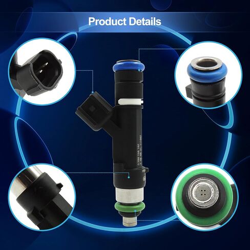 HiSport Fuel Injector 0280158020 6 PCS Repalcement For 2004-2012 Dodge Jeep 3.7L V6 in Kuwait