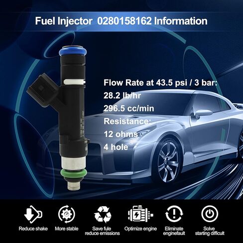 HiSport Fuel Injector 0280158020 6 PCS Repalcement For 2004-2012 Dodge Jeep 3.7L V6 in Kuwait
