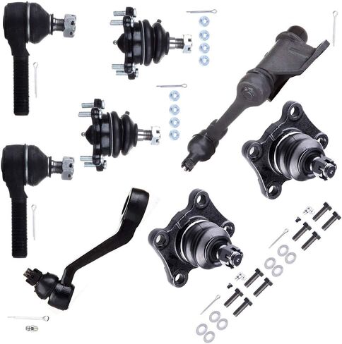 مجموعة تعليق أمامية 8 قطع من SCITOO تناسب نهاية قضيب الربط الخارجي 1986-1995 لسيارة Toyota for 4Runner 1986-1995 لسيارة Toyota Pickup 1993-1998 لسيارة Toyota T100 Idler Arm Pitman Arm وصلة كروية سفلية علوية in Saudi Arabia