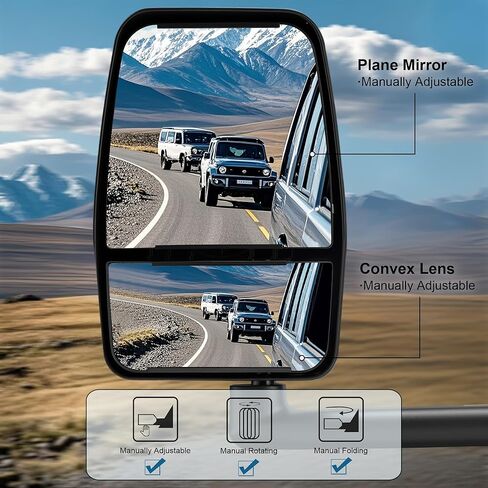 مرآة سحب (L+R) متوافقة مع 2003-2017 Chevy Express Savana 1500 2500 3500 in Kuwait