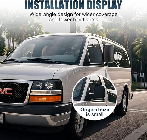 مرآة سحب (L+R) متوافقة مع 2003-2017 Chevy Express Savana 1500 2500 3500 in Kuwait