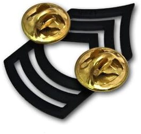 Marine Corps Chevron: Staff Sergeant - black metal, solid brass in Saudi Arabia