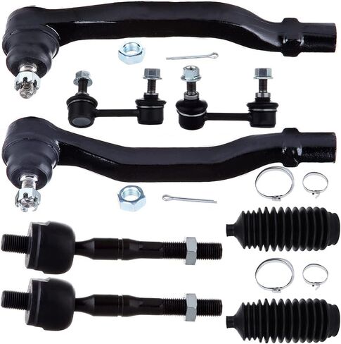 OCPTY - 8 قطع جديدة تناسب 1998-2002 لسيارة Honda For Accord - 2 وصلات شريطية أمامية 2 نهاية قضيب ربط خارجي أمامي 2 نهاية قضيب ربط داخلي أمامي 2 حذاء رف التوجيه in Saudi Arabia