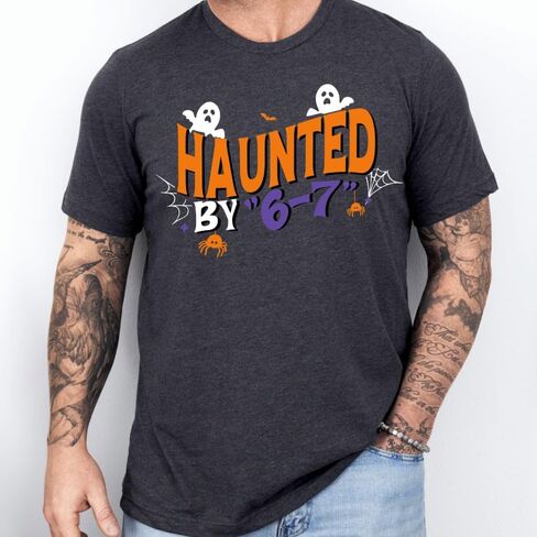 قميص 6 7، قميص مضحك مسكون بـ 6 7 Meme، الفكاهة الفيروسية على الإنترنت، الجيل المضحك Z، 67 تريند، تي شيرت Game Day، تي شيرت للأطفال الهالوين. متعدد الألوان in Kuwait