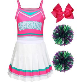 Zombies Cheerleader Costume for Girls Cheerleading Outfits Kids Zombie Movie Halloween Cosplay Dress Up in Saudi Arabia