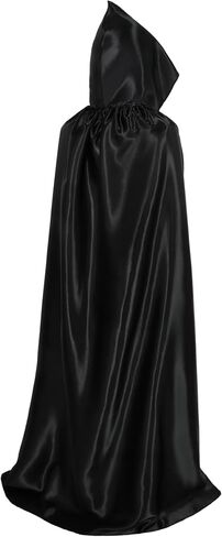 Black Cloak with Hooded Cape for Women and Men Cosplay Witch Vampire Grim Reaper in Saudi Arabia