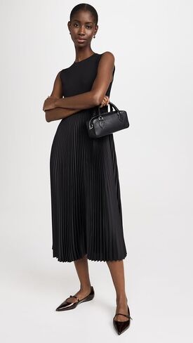 Theory Women's Crew Sleeveless Pleated Dress in Saudi Arabia