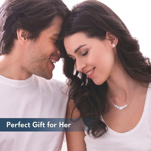 Moissanite Necklace for Women, 2.8CT-5CT Lab Created Diamond Pendant, Adjustable Sterling Silver Chain, Engraved 'I LOVE YOU', Wedding Necklace for Bride, Romantic Gift for Wife Mom Girlfriend, Birthday Anniversary Christmas Jewelry in Saudi Arabia
