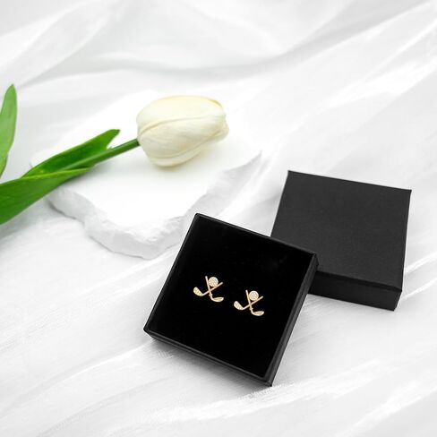 أقراط جولف مطلية بالذهب 18 قيراط للنساء، 925 من الفضة الإسترلينية، مسمار كرة جولف لا يسبب الحساسية، أقراط رياضية متطابقة مع ملابس الجولف، هدايا مجوهرات اللاعب للاعبي الجولف والنساء والزوجة والأم والأصدقاء in Kuwait