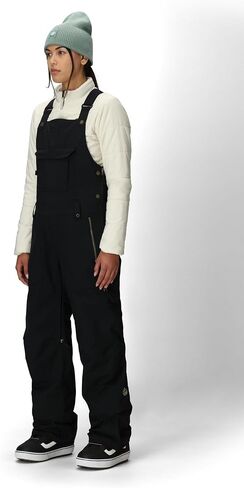 686 Women's Black Magic Bib - Insulated Thermal Clothing with Horshoe Hem & Adjustable Straps - Water & Weather Resistant in Saudi Arabia