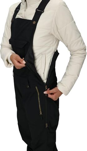 686 Women's Black Magic Bib - Insulated Thermal Clothing with Horshoe Hem & Adjustable Straps - Water & Weather Resistant in Saudi Arabia