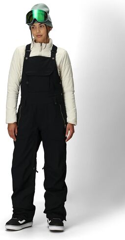 686 Women's Black Magic Bib - Insulated Thermal Clothing with Horshoe Hem & Adjustable Straps - Water & Weather Resistant in Saudi Arabia