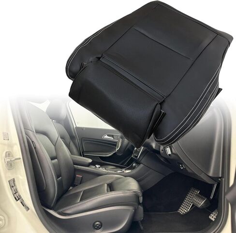 SecosAutoparts Black Front Driver Side Bottom Replacement Leather Seat Cover Compatible with Mercedes Benz GLA250 GLA 250 2016 2017 2018 2019 2020 in Kuwait