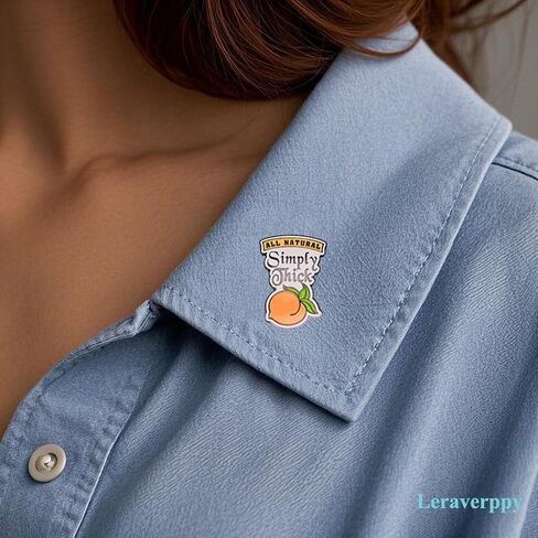 Enamel Pin,All Natural Simply Thick Peach Lapel Pin,Humorous Body - Positivity And Self - Acceptance Badge,Gift For Co-Workers Teens Friends,DIY Decor,Jacket Canvas Bag Backpack Accessory in Saudi Arabia