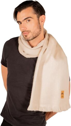 ALPAKITAS Alpaca wool Shawl Wrap for Men and Women- Shawls and Wraps - 70% Alpaca - Unisex Fashion - Blanket Wool Shawl in Saudi Arabia