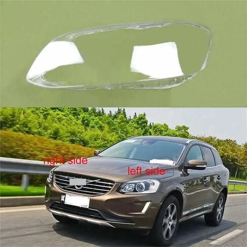متوافق مع فولفو XC60 2014 2015 2016 2017-2019 اكسسوارات السيارات غطاء عدسة المصباح الأمامي شفاف عاكس الضوء كشافات قذيفة شبكي (1 قطعة الجانب الأيسر) in Saudi Arabia