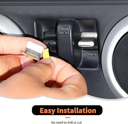 RT-TCZ Center Console Window Button Switch Trim Cover Aluminum Alloy Decoration Interior Accessories for Jeep Wrangler JK JKU 2007-2011,Red in Saudi Arabia