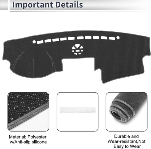 Center Console Dash Cover for KIA Sorento 2010-2016 Non-Slip Dashboard Carpet Mat Polyester Silicone in Saudi Arabia