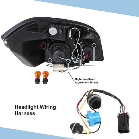 Headlight Wire Harness Socket Replacement for Chevy Cobalt 2005‑2008, Headlight Wiring Harness Flexible Front Lamp Socket Wire, OEM Number 645 205, 22740620 in Saudi Arabia