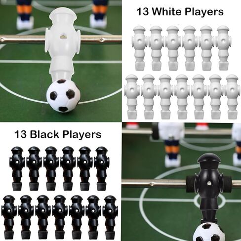 26pcs Foosball Men Replacement, Soccer Player Set Football Players Parts Foosball Man Table Player Football Machine Accessories Replacement Parts (Red & Blue) in Saudi Arabia
