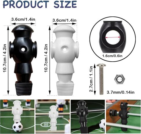 26pcs Foosball Men Replacement, Soccer Player Set Football Players Parts Foosball Man Table Player Football Machine Accessories Replacement Parts (Red & Blue) in Saudi Arabia
