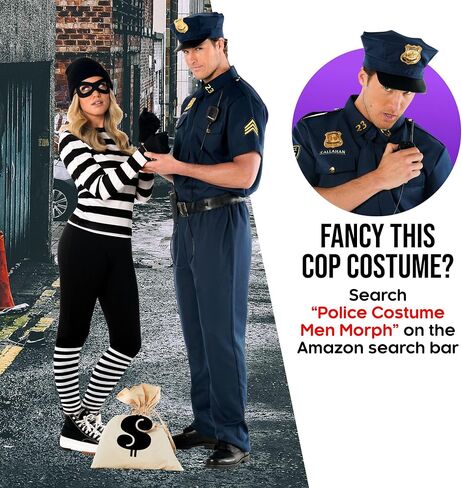 Morph Robber Costume Women, Bank Robber Costume Women, Burglar Costumes, Halloween Costumes Adult in Saudi Arabia