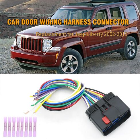 2 Set 501396 Door Harness Connector Wiring Pigtail Kit, Replacement for Jeep Liberty 2002-2011 Wrangler 1999-2006 Commander 2007-2010 Grand Cherokee 1997-2004 in Saudi Arabia