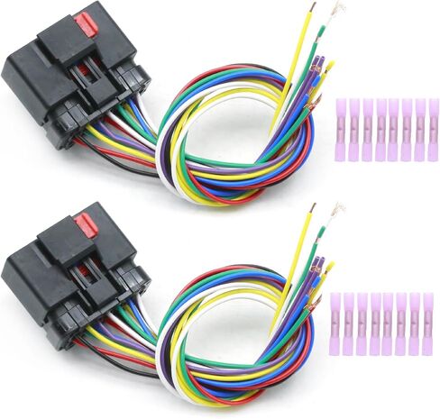 2 Set 501396 Door Harness Connector Wiring Pigtail Kit, Replacement for Jeep Liberty 2002-2011 Wrangler 1999-2006 Commander 2007-2010 Grand Cherokee 1997-2004 in Saudi Arabia