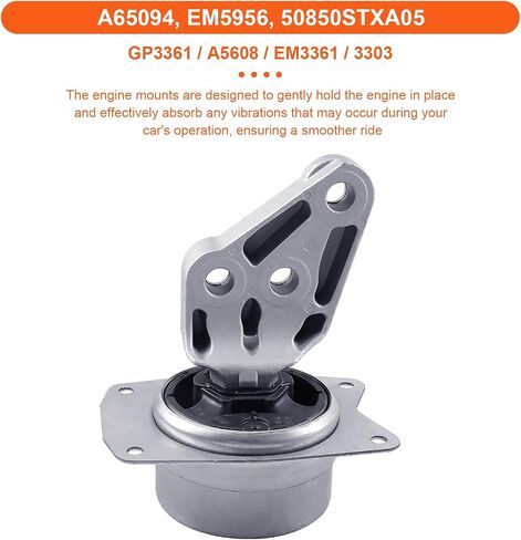 Engine Motor Mount Set & Trans Mount Compatible with Cadillac Models 2010-2011 SRX V6 3.0L , 2012-2016 SRX V6 3.6L, 4PCS, Replacement for A5714 A5530 A5608 A5502 3362 3195 3361 3196 in Kuwait