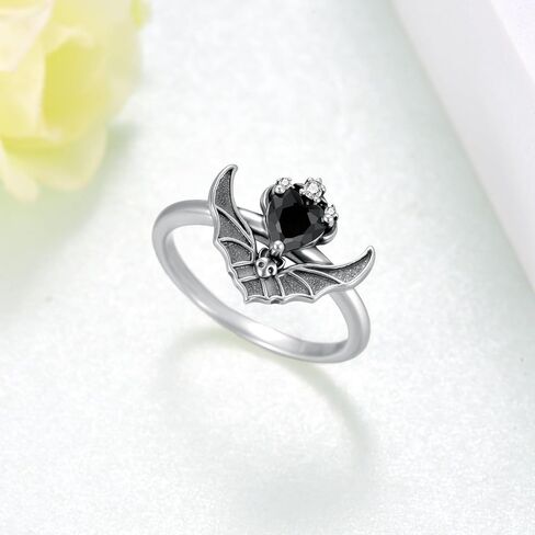 Bat Rings for Women 925 Sterling Silver Gothic Rings Halloween Bat Jewelry Gifts for Women in Kuwait