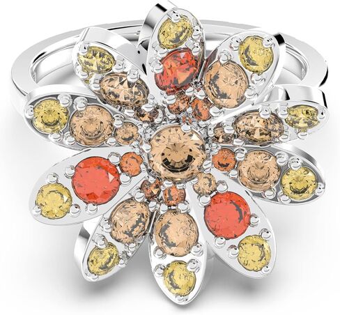Swarovski Eternal Flower Ring, Flower, Multicolored, Mixed Metal Finish, Size 8 in Saudi Arabia