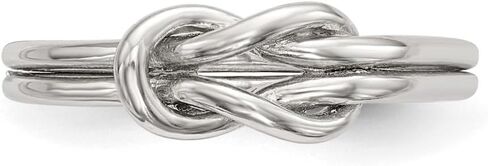 925 Sterling Silver Love Knot Ring Size 6 to 8 in Saudi Arabia