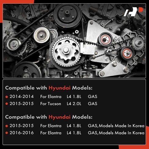 مجموعة محرك سير السربنتينة للمحرك A-Premium متوافقة مع Hyundai 2014-2016 Elantra, 2015 Tucson - DOHC L4 1.8L 2.0L in Saudi Arabia
