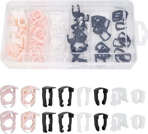 80Pcs Fuel Line Retainer Clips Assortment Kit, 8 Popular Sizes 5/16" & 3/8" Fuel Lines Clamp, Fuel Line Retaining Clips Auto Fuel Hose Retainer Clips Replacement Kit Compatible with Ford GM in Saudi Arabia