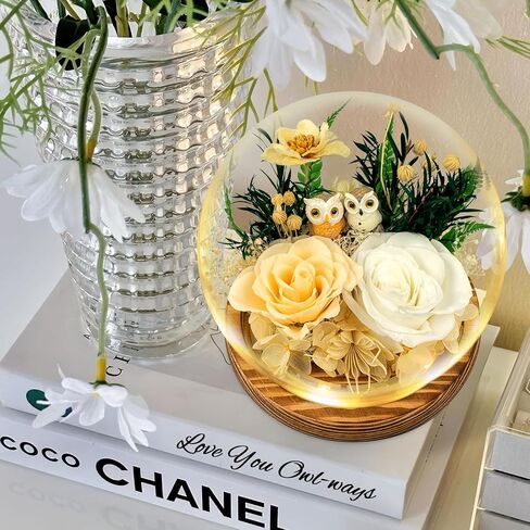 Forever Roses Flowers Gifts, Gifts for Mom, Birthday Gifts for Women, Preserved Flowers Fresh Bouquet, Flowers for Delivery Prime, Valentines, Mothers, Christmas, With LED Light Battery Included in Kuwait