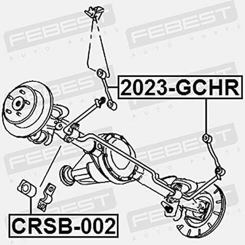 Rear Stabilizer Bushing D13 Febest CRSB-002 Oem 52088738AD in Saudi Arabia