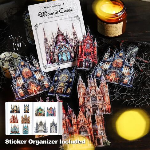 120 قطعة من ملصقات سجل القصاصات ذات الملصقات العتيقة، ملصقات عتيقة لسجل القصاصات، والحرف اليدوية اليدوية، ومستلزمات المجلات المقاومة للماء والمجلات الزائلة، مع منظم الملصقات in Kuwait