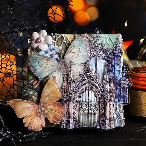 120 قطعة من ملصقات سجل القصاصات ذات الملصقات العتيقة، ملصقات عتيقة لسجل القصاصات، والحرف اليدوية اليدوية، ومستلزمات المجلات المقاومة للماء والمجلات الزائلة، مع منظم الملصقات in Kuwait