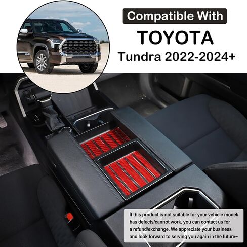 ملصق وسادة فتحة صندوق التحكم المركزي للسيارة من Aunginsy متوافق مع Toyota Tundra 2022-2024 مسند الذراع صندوق تخزين غطاء فتحة لوحة فتحة ملصق مسند الذراع غطاء فتحة تخزين غطاء الكسوة الملحقات in Kuwait